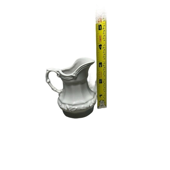 Vintage Red Cliff Ironstone Miniature Creamer Pitcher Grape Leaves 3 1/8” Tall - Picture 4 of 13